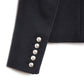 BALMAIN Double-Breasted Wool-Twill Blazer with Silver Coin Buttons