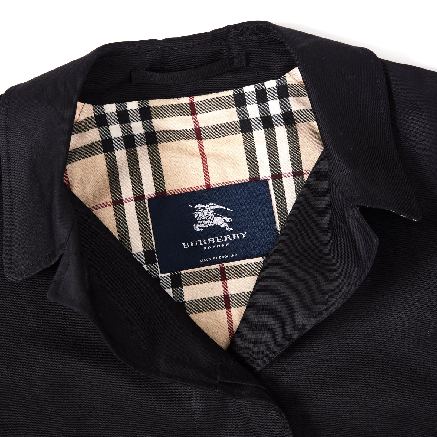 BURBERRY Short Camden Heritage Car Coat - Black
