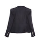 BALMAIN Double-Breasted Wool-Twill Blazer with Silver Coin Buttons