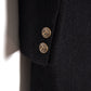 SAINT LAURENT Double-Breasted Long Wool Coat - Black 44