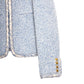 CELINE Light Blue Tweed Long Sleeve Jacket 36