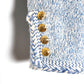 CELINE Light Blue Tweed Long Sleeve Jacket 36