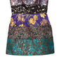 DOLCE & GABBANA Multicolor Brocade Flared Mini Dress 42