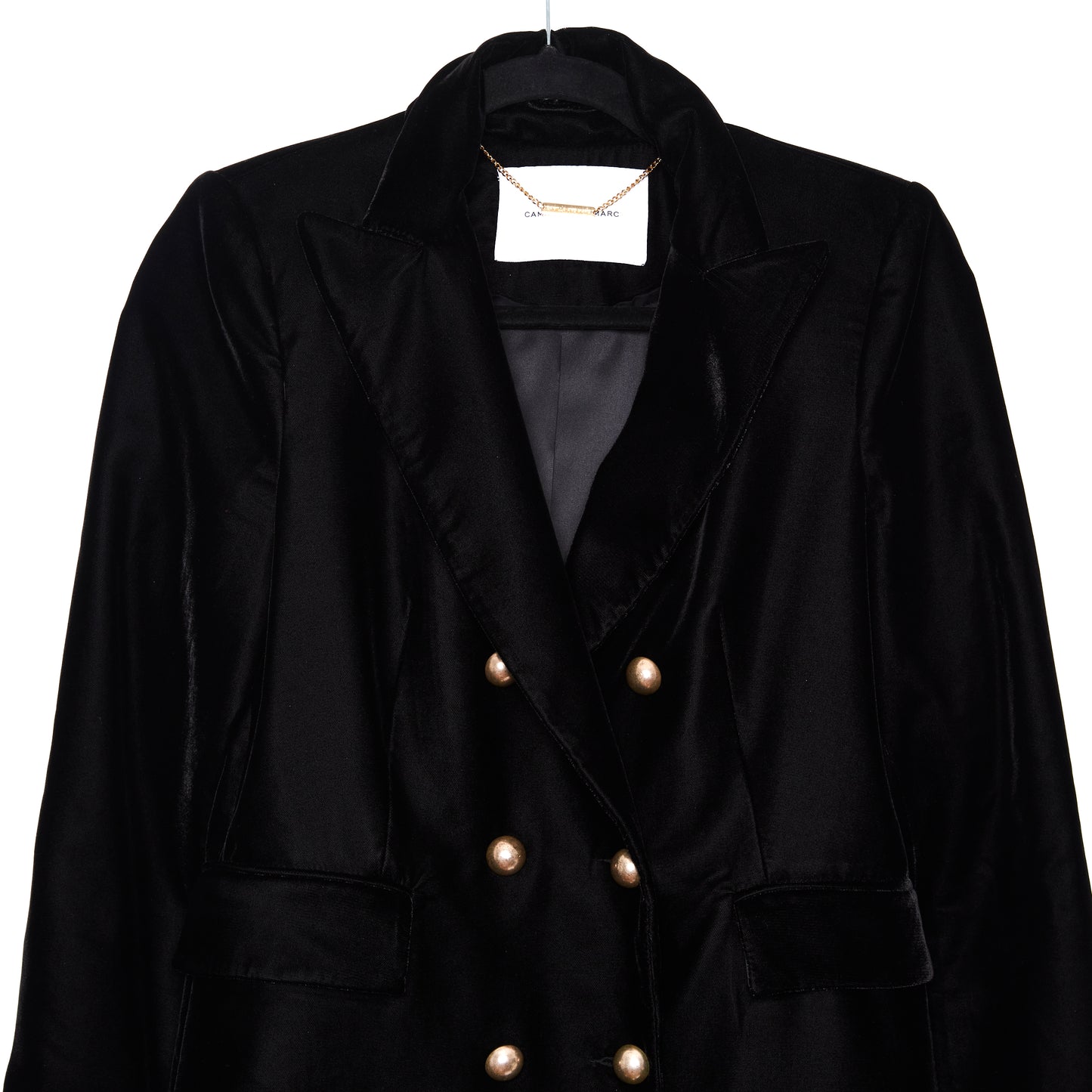 CAMILLA AND MARC Gold Black Velvet Dimmer Jacket