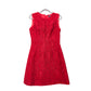 DOLCE & GABBANA Floral Jacquard Mini Dress - Red