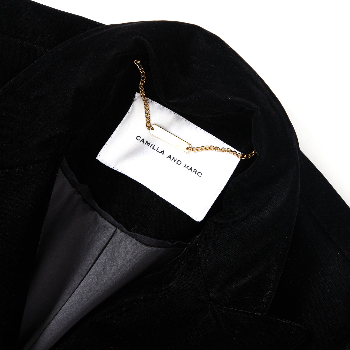 CAMILLA AND MARC Gold Black Velvet Dimmer Jacket