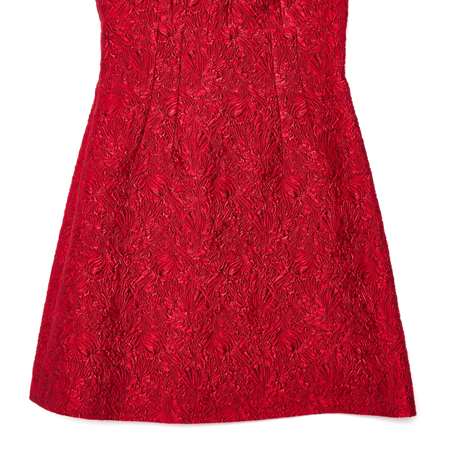 DOLCE & GABBANA Floral Jacquard Mini Dress - Red