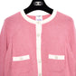 CHANEL Pink & White Cashmere Cardigan Jacket