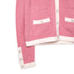 CHANEL Pink & White Cashmere Cardigan Jacket