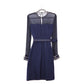 PRADA crystal-embellished chiffon mini dress 40