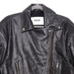 DUCIE LONDON Samantha Distressed Leather Biker Jacket