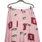 VICTORIA BECKHAM Horse Print Pleated Skirt