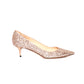 JIMMY CHOO Gold Glitter Romy Pumps 38.5