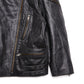 DUCIE LONDON Samantha Distressed Leather Biker Jacket