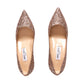 JIMMY CHOO Gold Glitter Romy Pumps 38.5