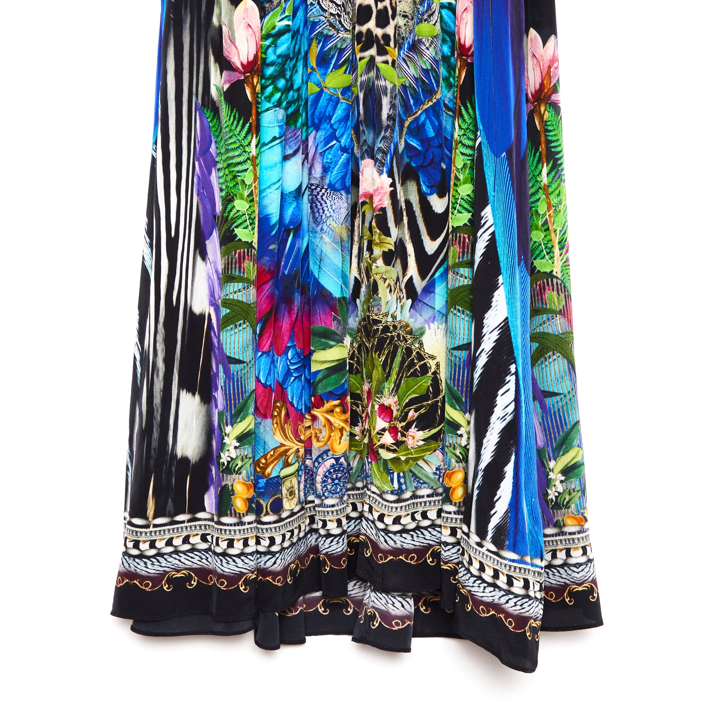 CAMILLA Long Dress with Smocked Waist Cafe Nairobi S