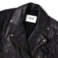 DUCIE LONDON Samantha Distressed Leather Biker Jacket