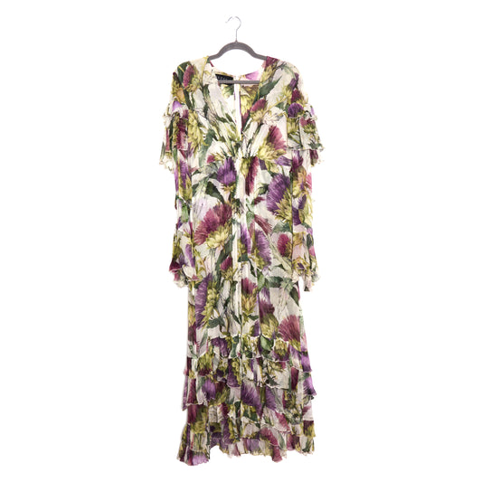 GUCCI Silk Thistle Print Dress 42