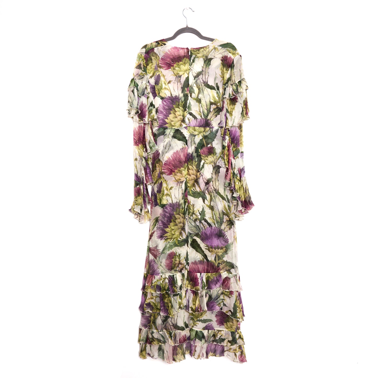GUCCI Silk Thistle Print Dress 42