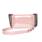 CHANEL Iridescent Glazed Calfskin Boy Flap Mini in Light Pink