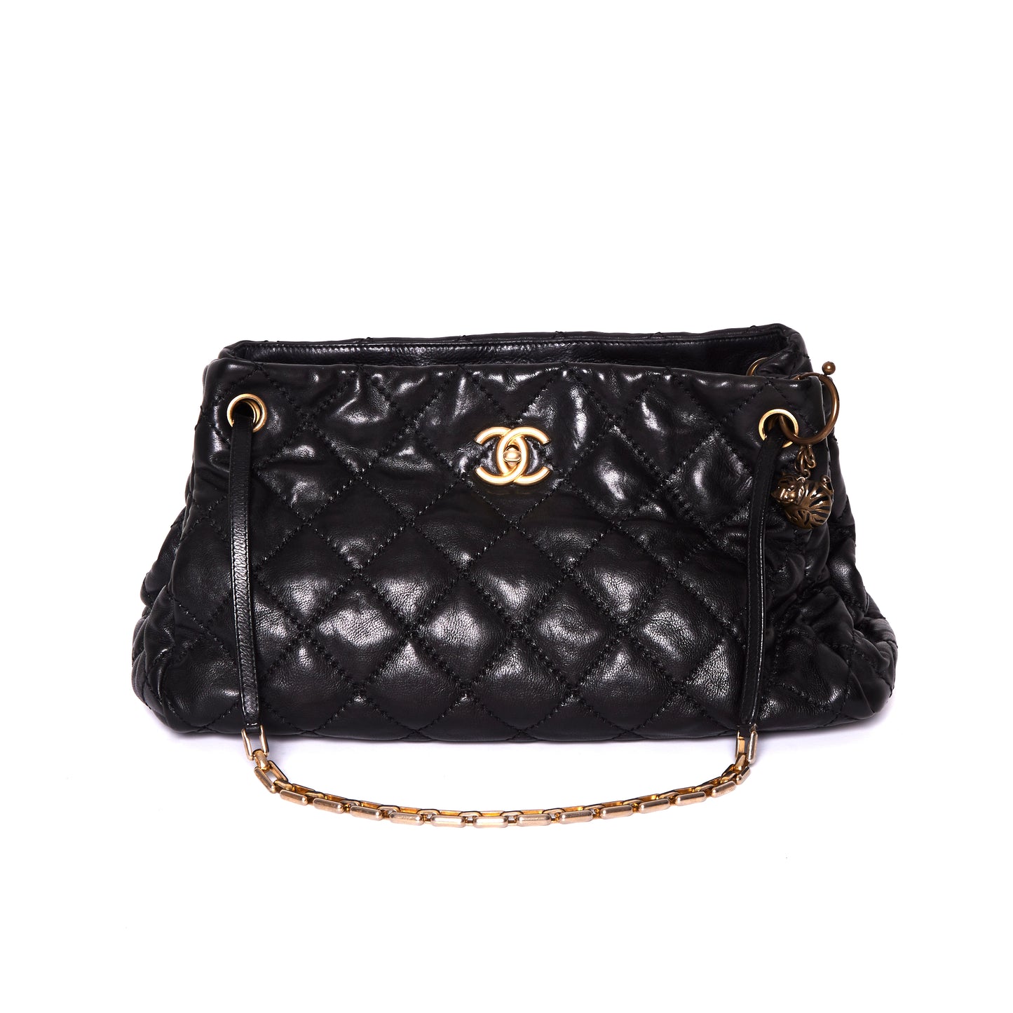 CHANEL Quilted Lion Charm Shoulder Bag