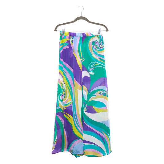 EMILIO PUCCI Silk Hibiscus Print Pants 8-10