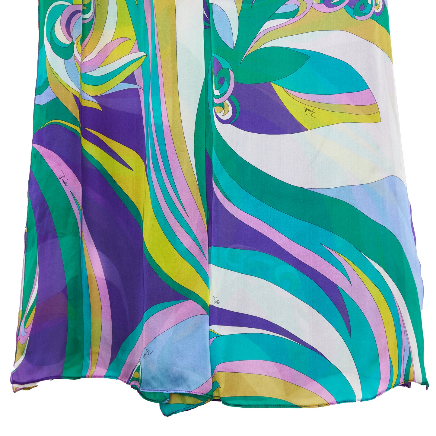 EMILIO PUCCI Silk Hibiscus Print Pants 8-10