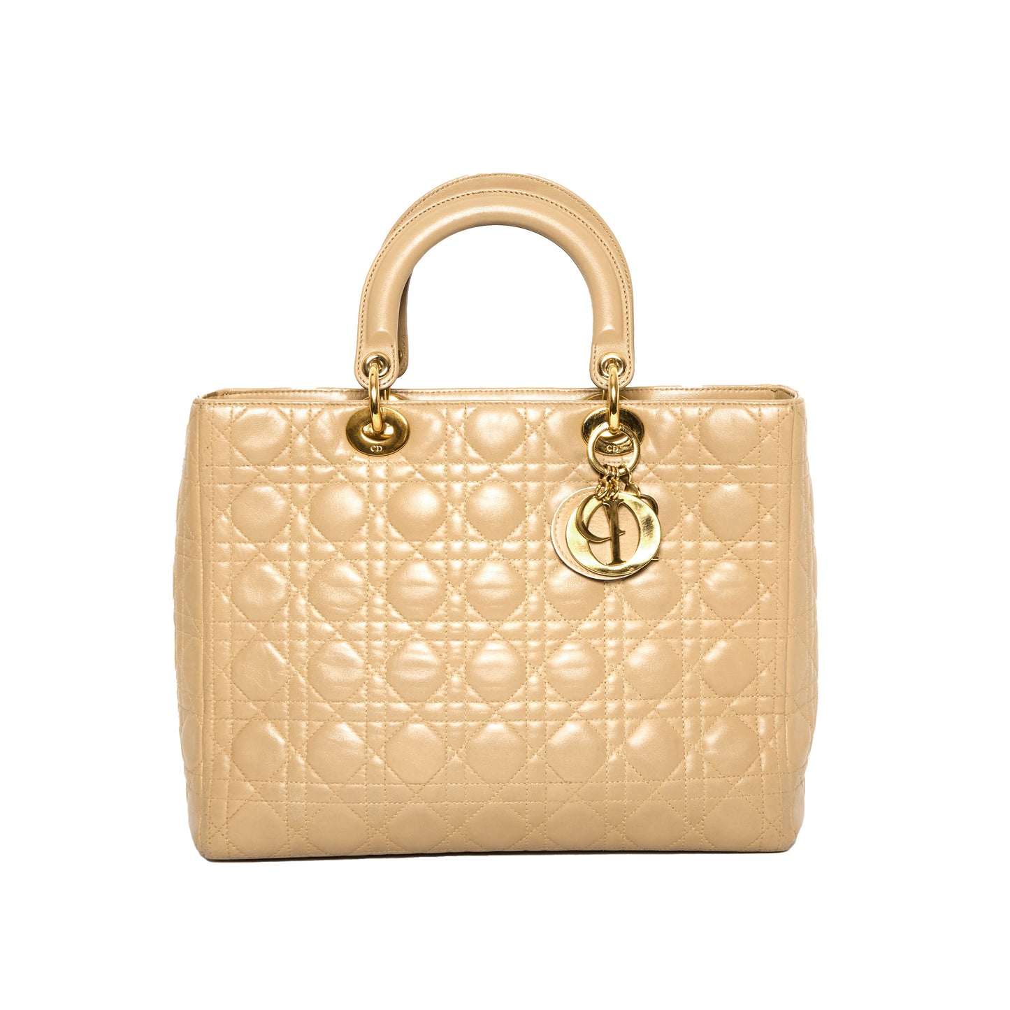 DIOR Lady Dior Beige Handbag