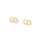 DIOR Metal Petit CD Stud Earrings Gold