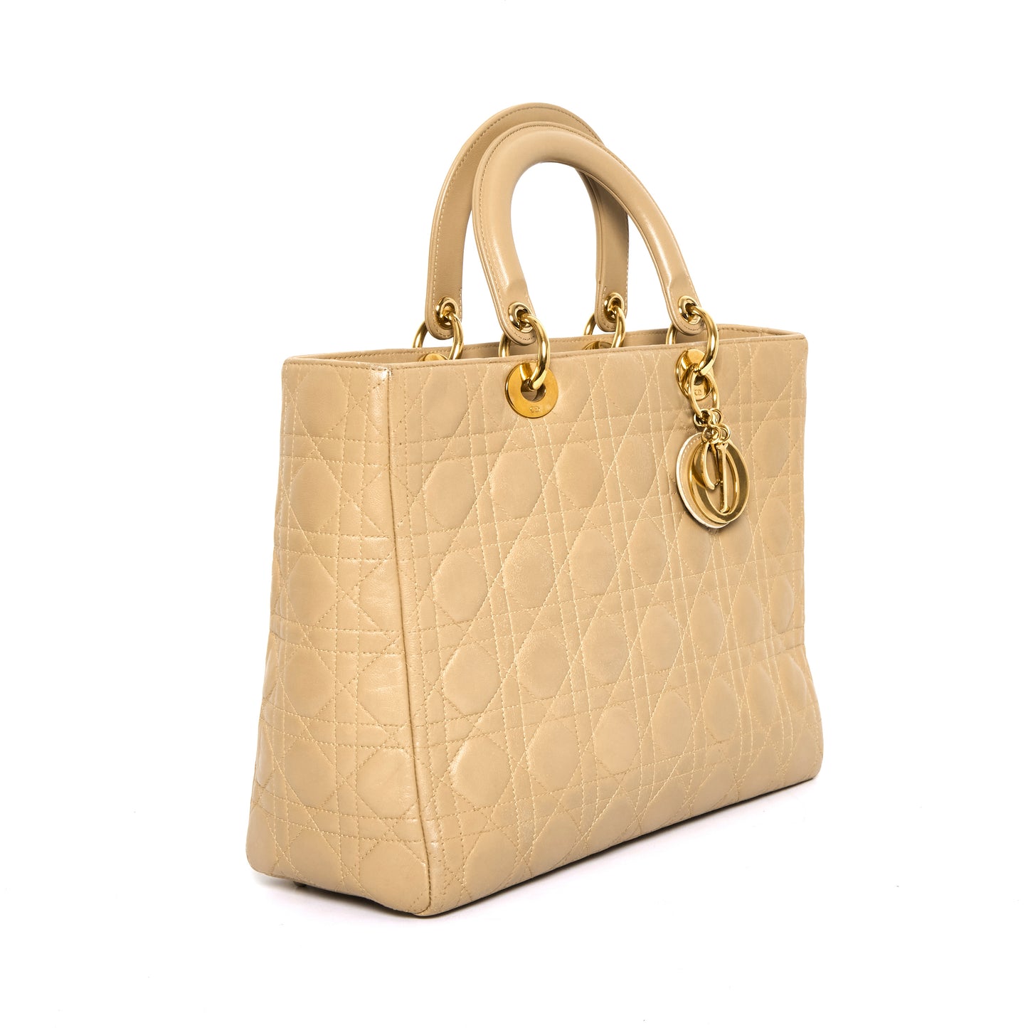 DIOR Lady Dior Beige Handbag