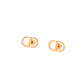 DIOR Metal Petit CD Stud Earrings Gold