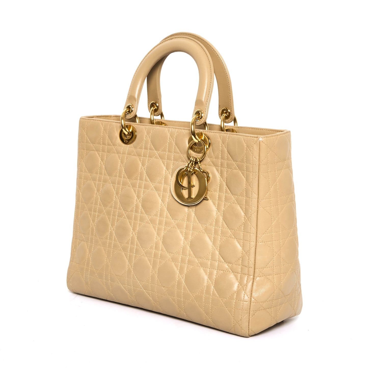 DIOR Lady Dior Beige Handbag