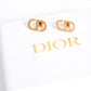 DIOR Metal Petit CD Stud Earrings Gold