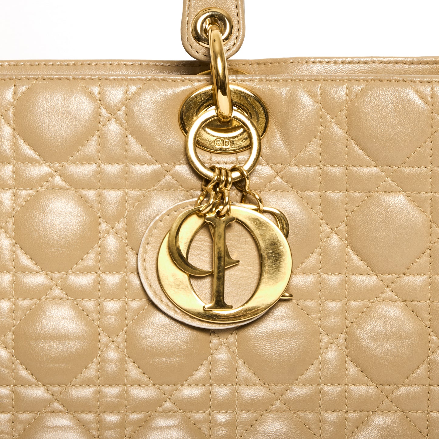 DIOR Lady Dior Beige Handbag