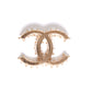 CHANEL Soda Cap CC Brooch Silver