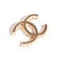 CHANEL Soda Cap CC Brooch Silver