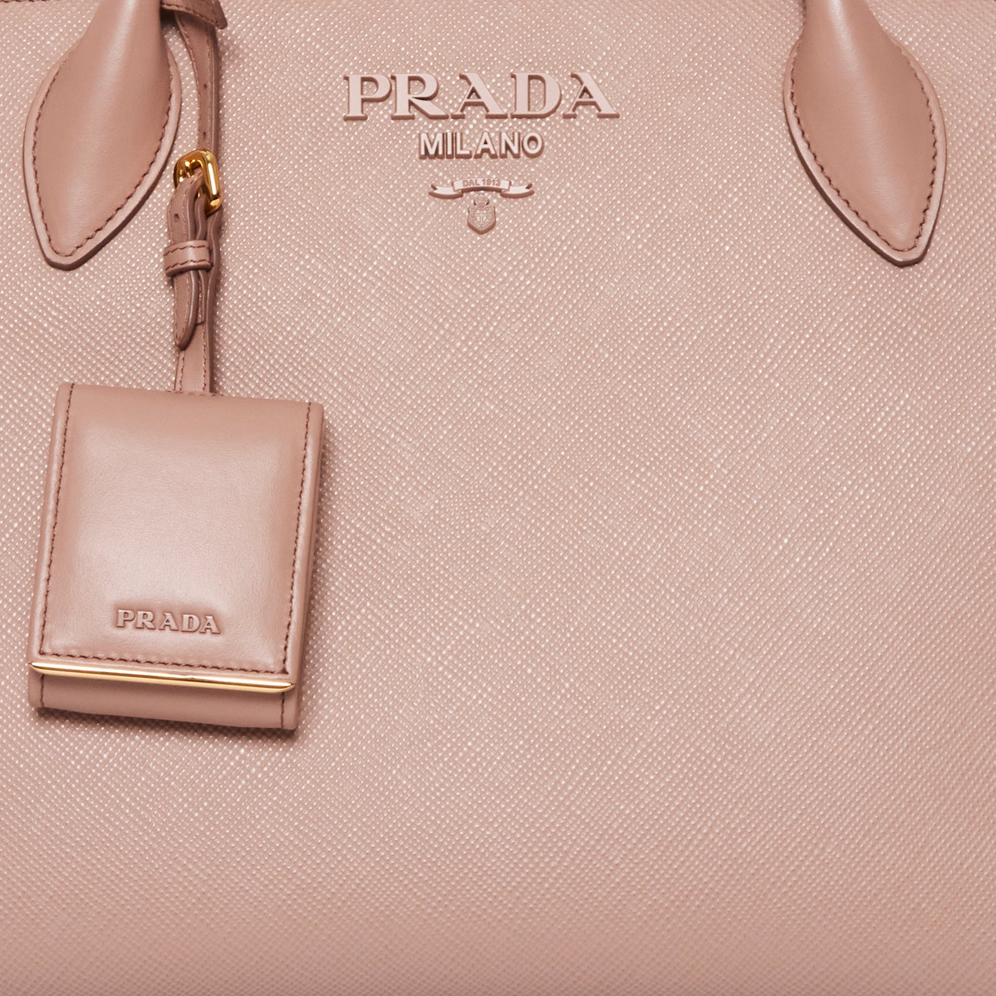 PRADA large monochromatic tote in blush pink