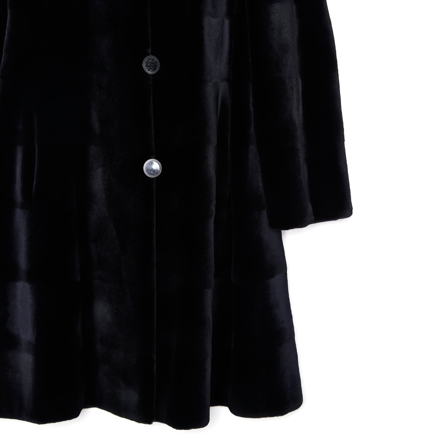 MAXIMILIAN midnight navy blue reversible Chinchilla and Mink coat