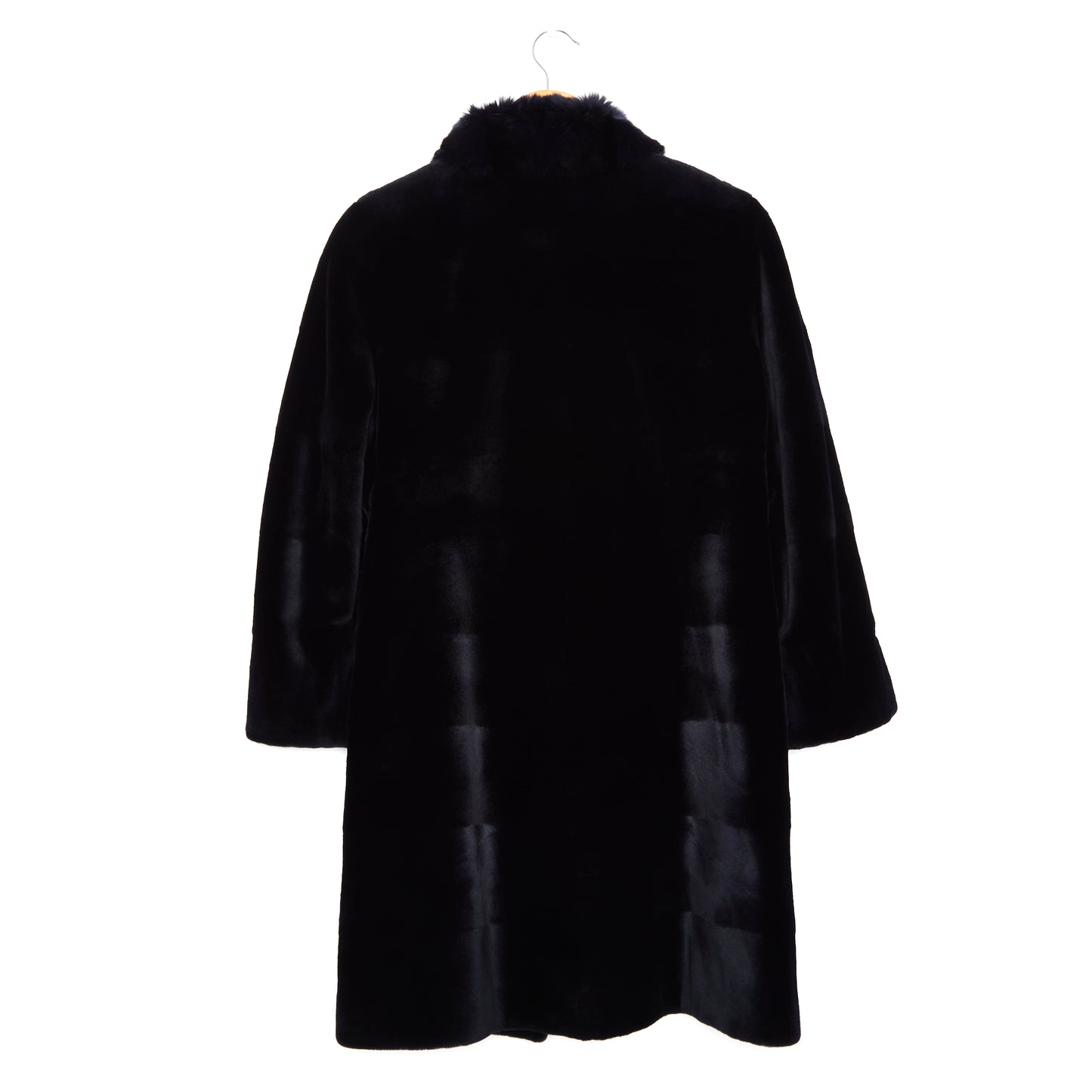 MAXIMILIAN midnight navy blue reversible Chinchilla and Mink coat