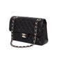 CHANEL 11.12 Classic black flap bag in caviar leather